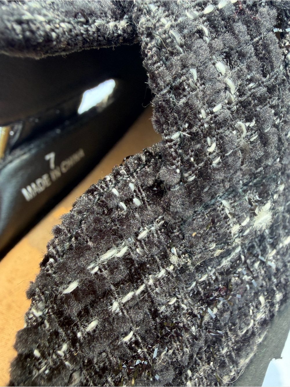 Corkys One For The Books Slip-On Clogs in Black White Tweed - NWOT Size 7 - Picture 8 of 9